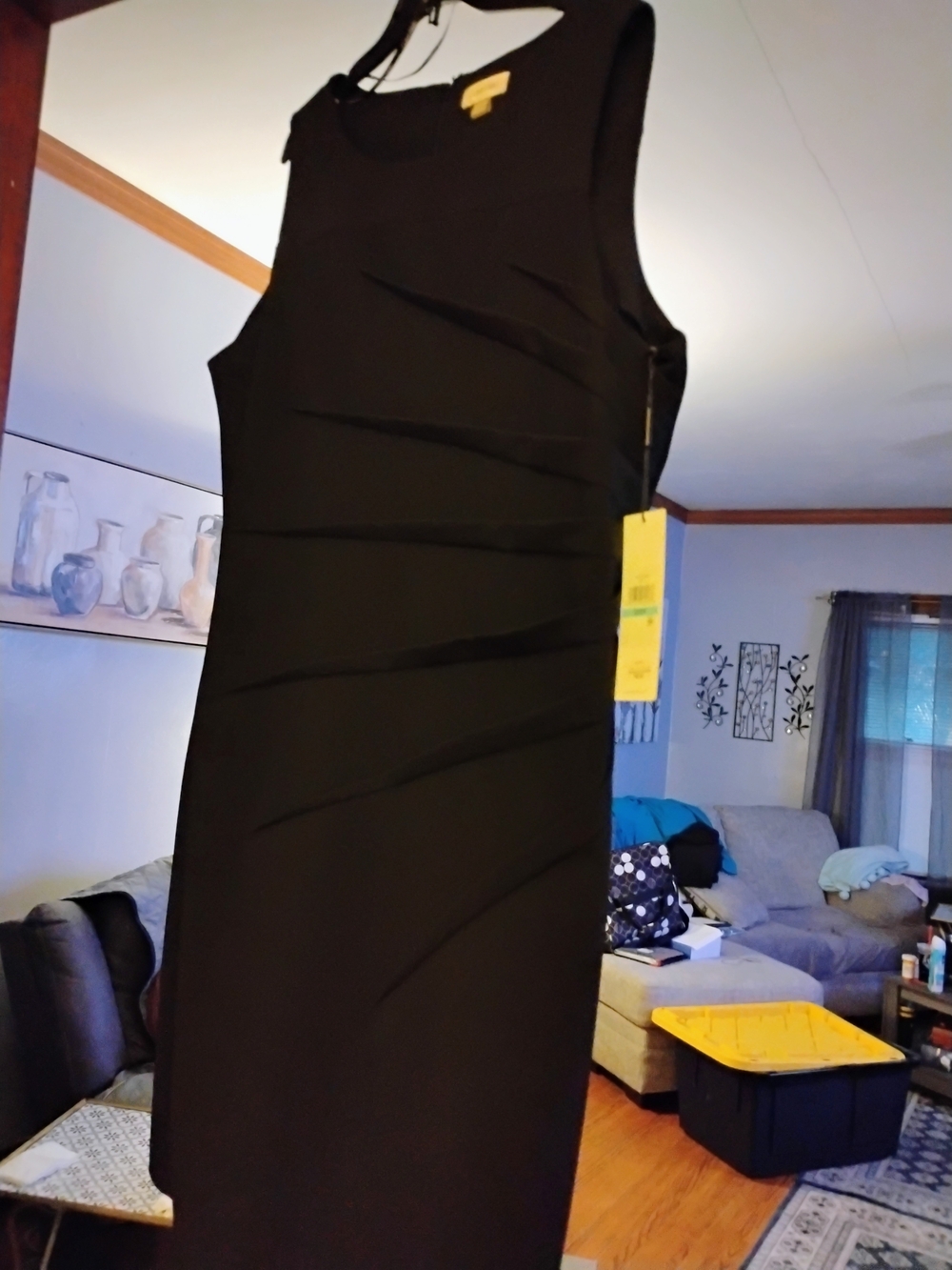 Calvin Klein Black Sleeveless Sheath Dress